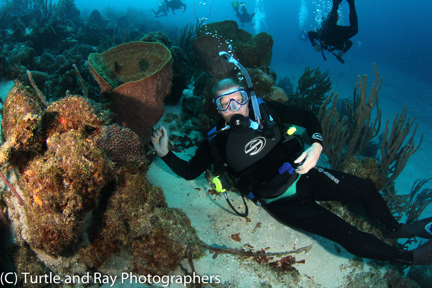 Scott with a Barrel Sponge